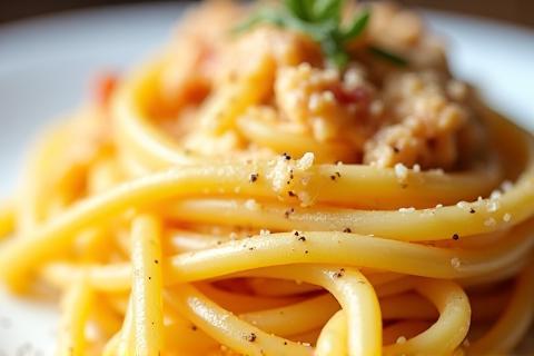 Classic Spaghetti Carbonara dish